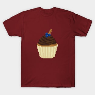 Chocolate cupcake pixel art T-Shirt